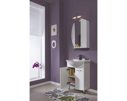 Зеркальный шкаф 61,4x80,9 см белый Aquanet Моника 00186773