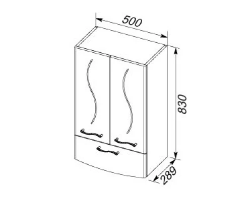 Шкаф подвесной белый Aquanet Моника 00186780