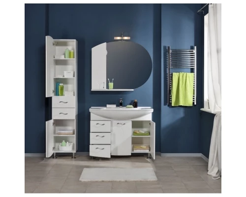 Пенал напольный левый белый Aquanet Моника 00186777