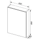 Зеркальный шкаф 60x85 см капучино Aquanet Алвита 00183984
