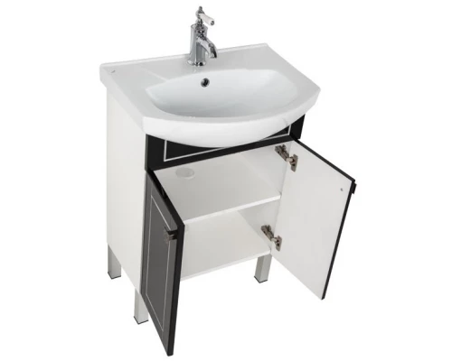 Тумба черный/патина серебро 55,4 см Aquanet Честер 00186102