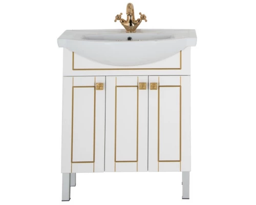 Тумба белый/патина золото 69 см Aquanet Честер 00186100
