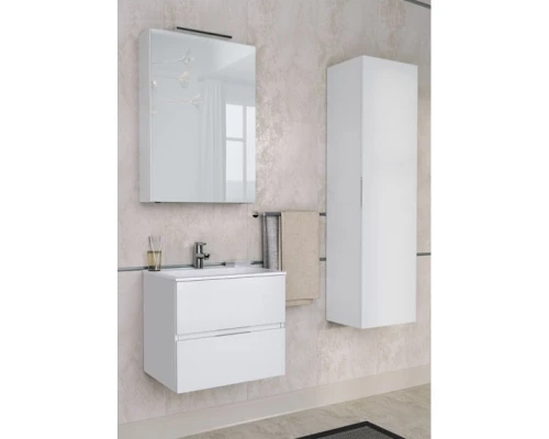 Зеркальный шкаф 70x85 см белый Aquanet Алвита 00184038