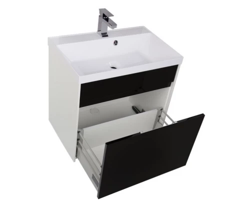 Тумба белый/черный 69 см Aquanet Латина 00180001