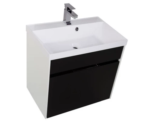 Тумба белый/черный 69 см Aquanet Латина 00180001