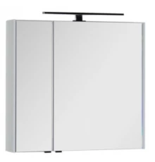 Зеркальный шкаф 80x75 см белый Aquanet Латина 00179635