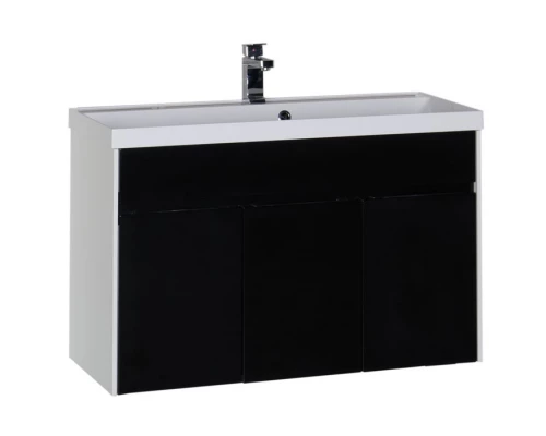 Тумба белый/черный 99 см Aquanet Латина 00179927