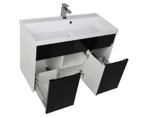 Тумба белый/черный 99 см Aquanet Латина 00179927