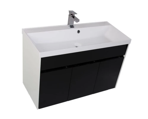 Тумба белый/черный 99 см Aquanet Латина 00179927