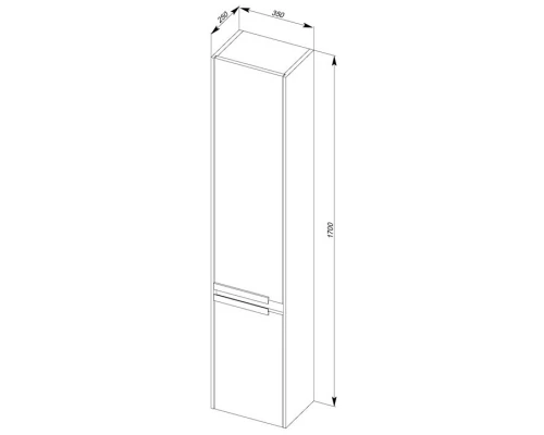 Пенал подвесной белый Aquanet Тиволи 00180069