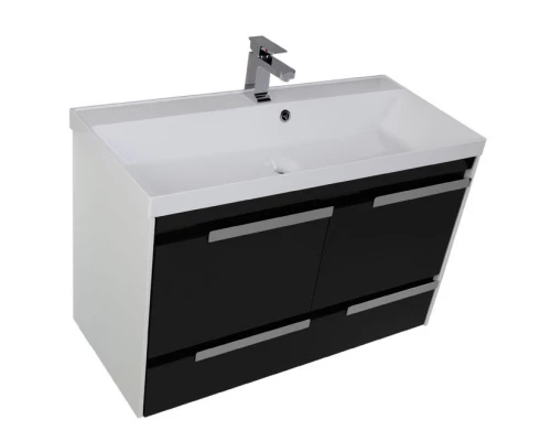 Тумба белый/черный 99 см Aquanet Тиволи 00180067