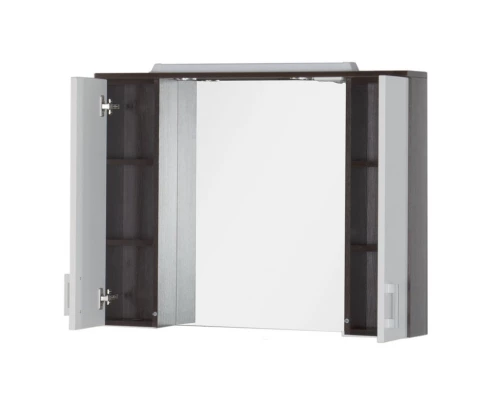 Зеркальный шкаф 100x74,6 см венге/белый Aquanet Тиана 00172679