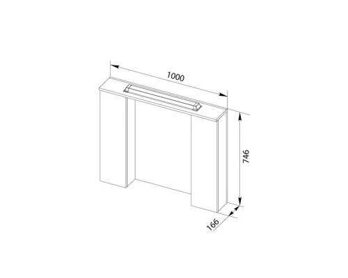 Зеркальный шкаф 100x74,6 см венге/белый Aquanet Тиана 00172679