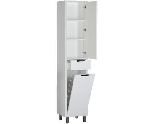 Пенал напольный белый с бельевой корзиной Aquanet Гретта 00177010