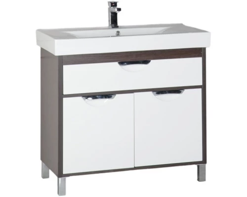 Тумба белый/венге 88 см Aquanet Гретта 00177068