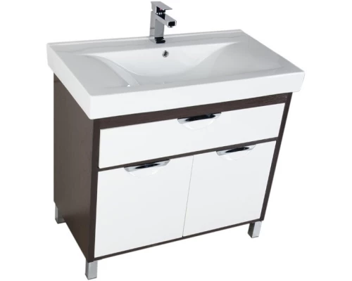 Тумба белый/венге 88 см Aquanet Гретта 00177068