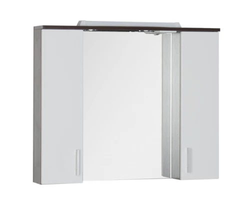 Зеркальный шкаф 90x74,6 см венге/белый Aquanet Тиана 00172399