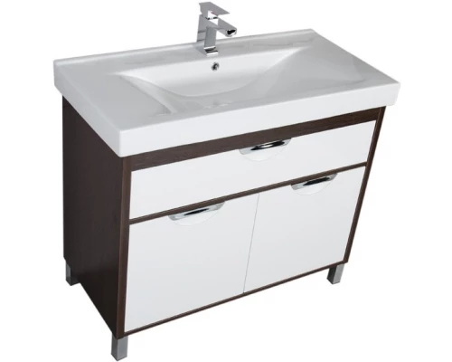 Тумба белый/венге 96 см Aquanet Гретта 00171583