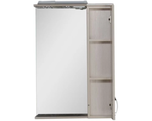 Зеркальный шкаф 60x87 см с подсветкой белый дуб Aquanet Донна 00169038