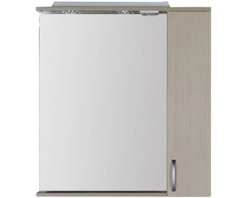 Зеркальный шкаф 80x87 см с подсветкой светлый дуб Aquanet Донна 00168930