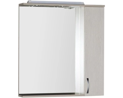 Зеркальный шкаф 80x87 см с подсветкой белый дуб Aquanet Донна 00169039