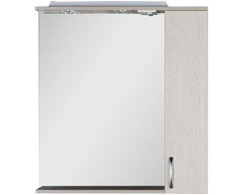 Зеркальный шкаф 80x87 см с подсветкой белый дуб Aquanet Донна 00169039