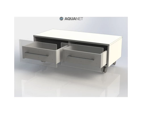 Тумба подкатная черный 89, см Aquanet Нота 00170733