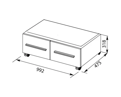 Тумба подкатная черный 99,2 см Aquanet Верона 00175402