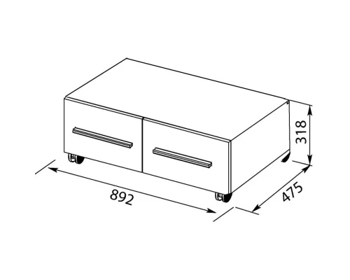 Тумба подкатная белый 89,2 см Aquanet Верона 00172337