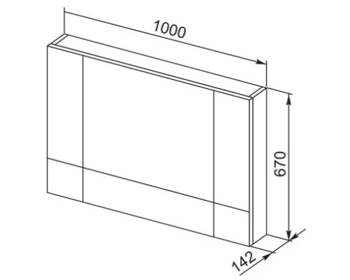 Зеркальный шкаф 100x67 см белый Aquanet Верона 00175383