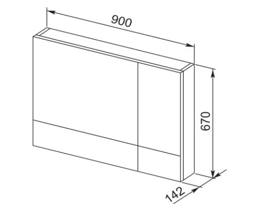 Зеркальный шкаф 90x67 см белый Aquanet Верона 00172339