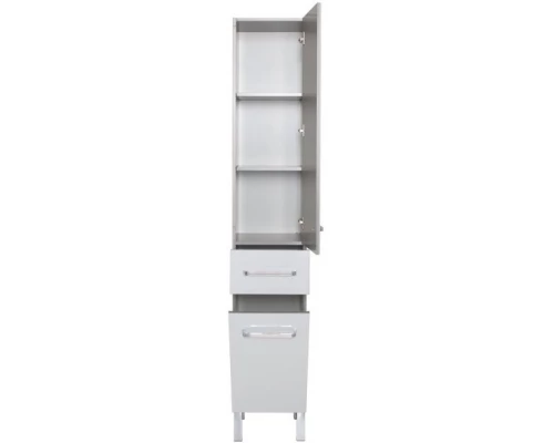 Пенал напольный белый с бельевой корзиной Aquanet Сиена 00189248