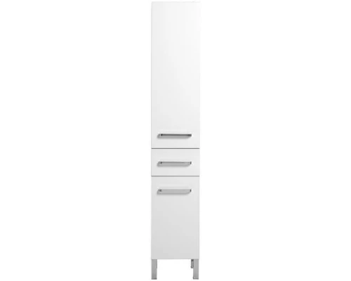 Пенал напольный белый с бельевой корзиной Aquanet Сиена 00189248