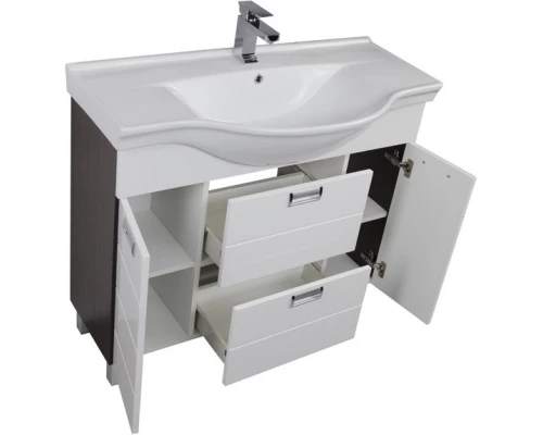 Тумба белый/венге 97,5 см Aquanet Сити 00173235