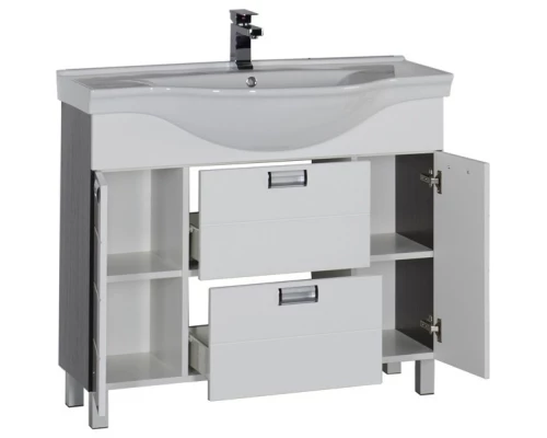 Тумба белый/венге 97,5 см Aquanet Сити 00173235