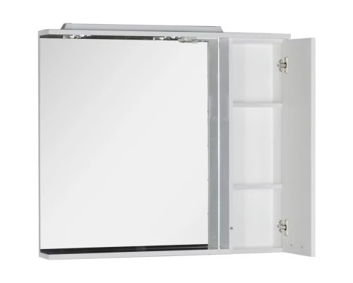 Зеркальный шкаф 98,6x87 см с подсветкой белый Aquanet Сити 00170566