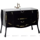 Тумба черный/золото 127,6 см Aquanet Виктория 00183930