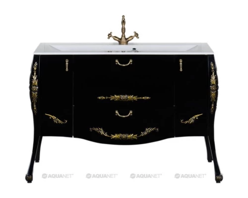Тумба черный/золото 127,6 см Aquanet Виктория 00183930
