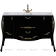 Тумба черный/золото 127,6 см Aquanet Виктория 00183930