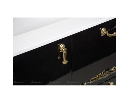 Тумба черный/золото 97,6 см Aquanet Виктория 00183932