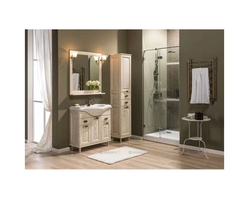 Пенал напольный жасмин/золото Aquanet Тесса 00185810