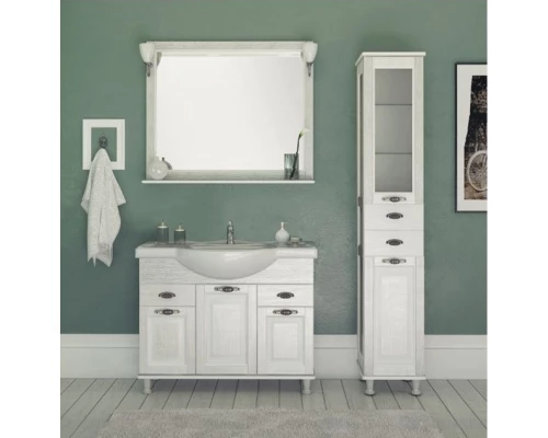 Пенал напольный жасмин/серебро Aquanet Тесса 00185814