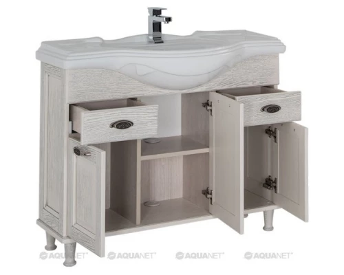 Тумба жасмин/серебро 104,5 см Aquanet Тесса 00185808