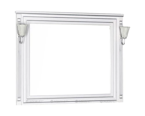 Зеркало 120x96,3 см белый серебряная патина Aquanet Паола 00181768