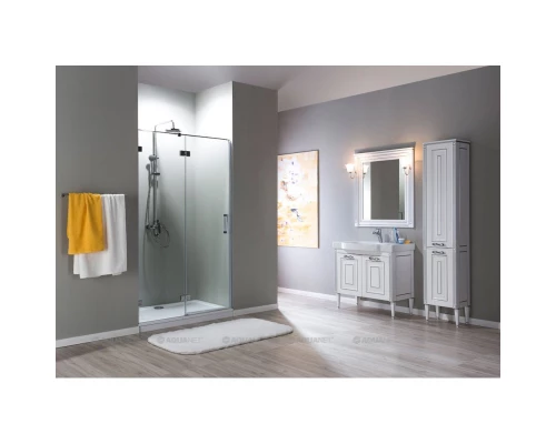 Зеркало 90x96,3 см белый серебряная патина Aquanet Паола 00181769