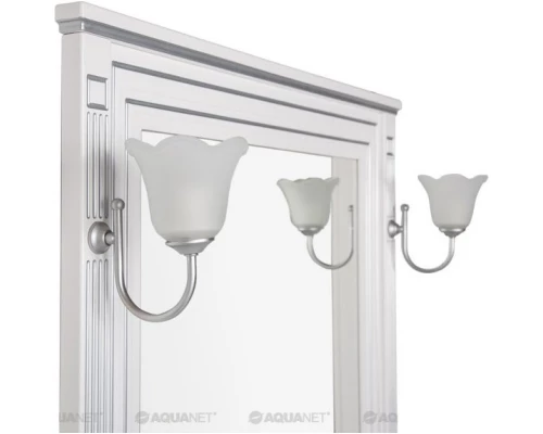 Зеркало 90x96,3 см белый серебряная патина Aquanet Паола 00181769