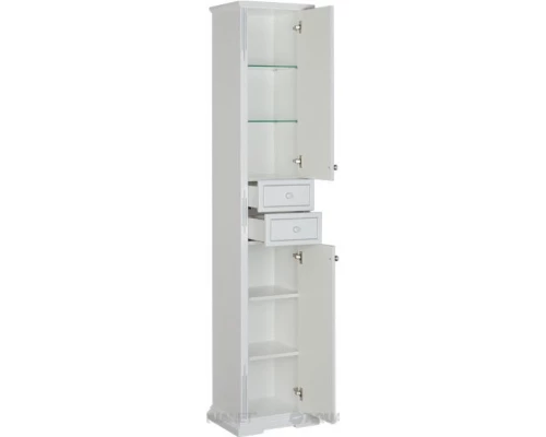 Пенал напольный белый Aquanet Тулуза 00182018