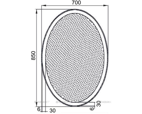 Зеркало с подсветкой 70x85 см Aquanet Комо 00196668