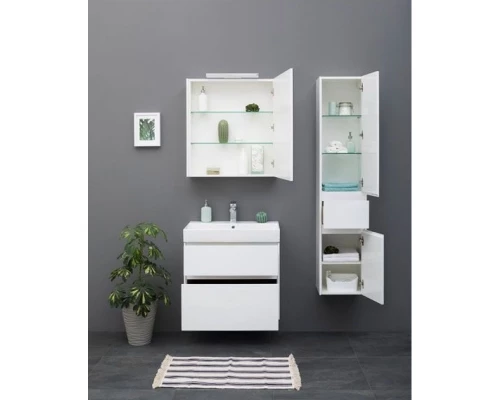 Пенал подвесной белый глянец R Aquanet Бруклин 00203966