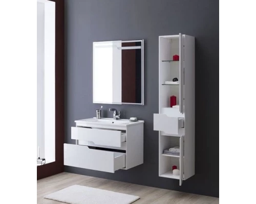 Пенал подвесной белый глянец R Aquanet Модена 00196967